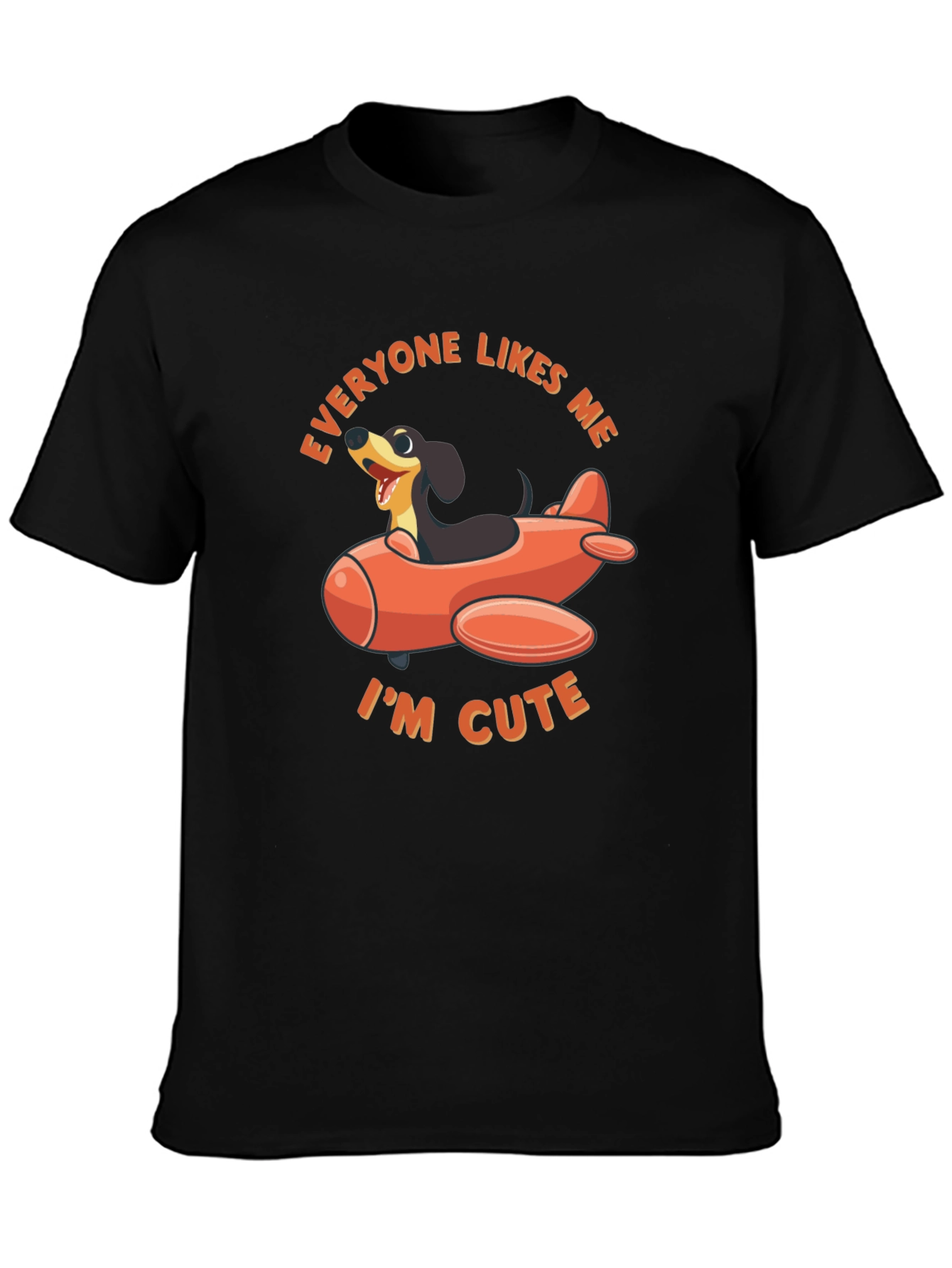 Cute Dog Airplane T-Shirt - Everyone Likes Me!
