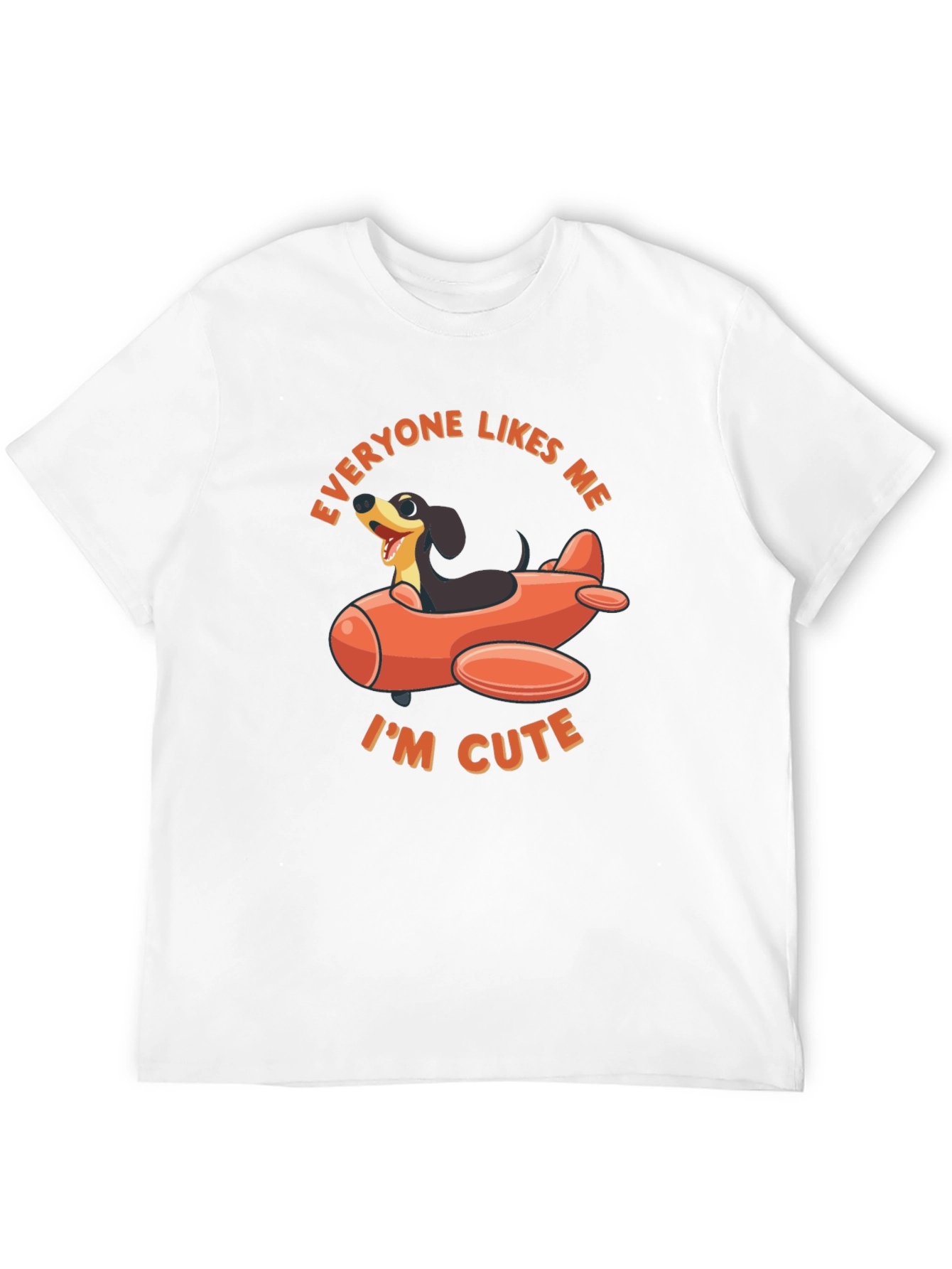 Cute Dog Airplane T-Shirt - Everyone Likes Me!