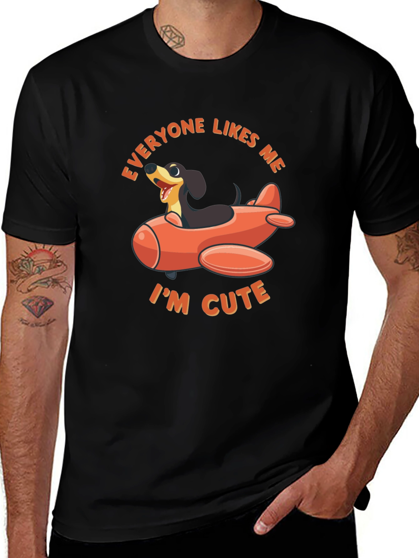 Cute Dog Airplane T-Shirt - Everyone Likes Me!