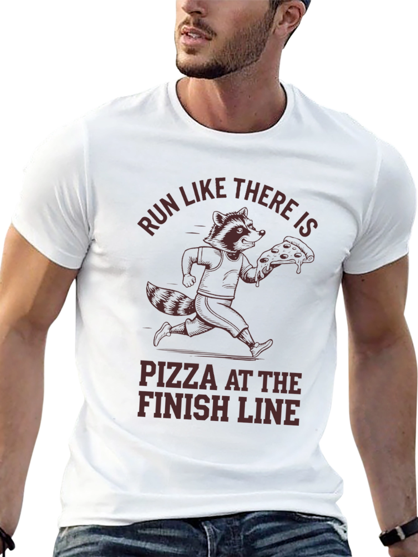Run for Pizza Graphic T-Shirt