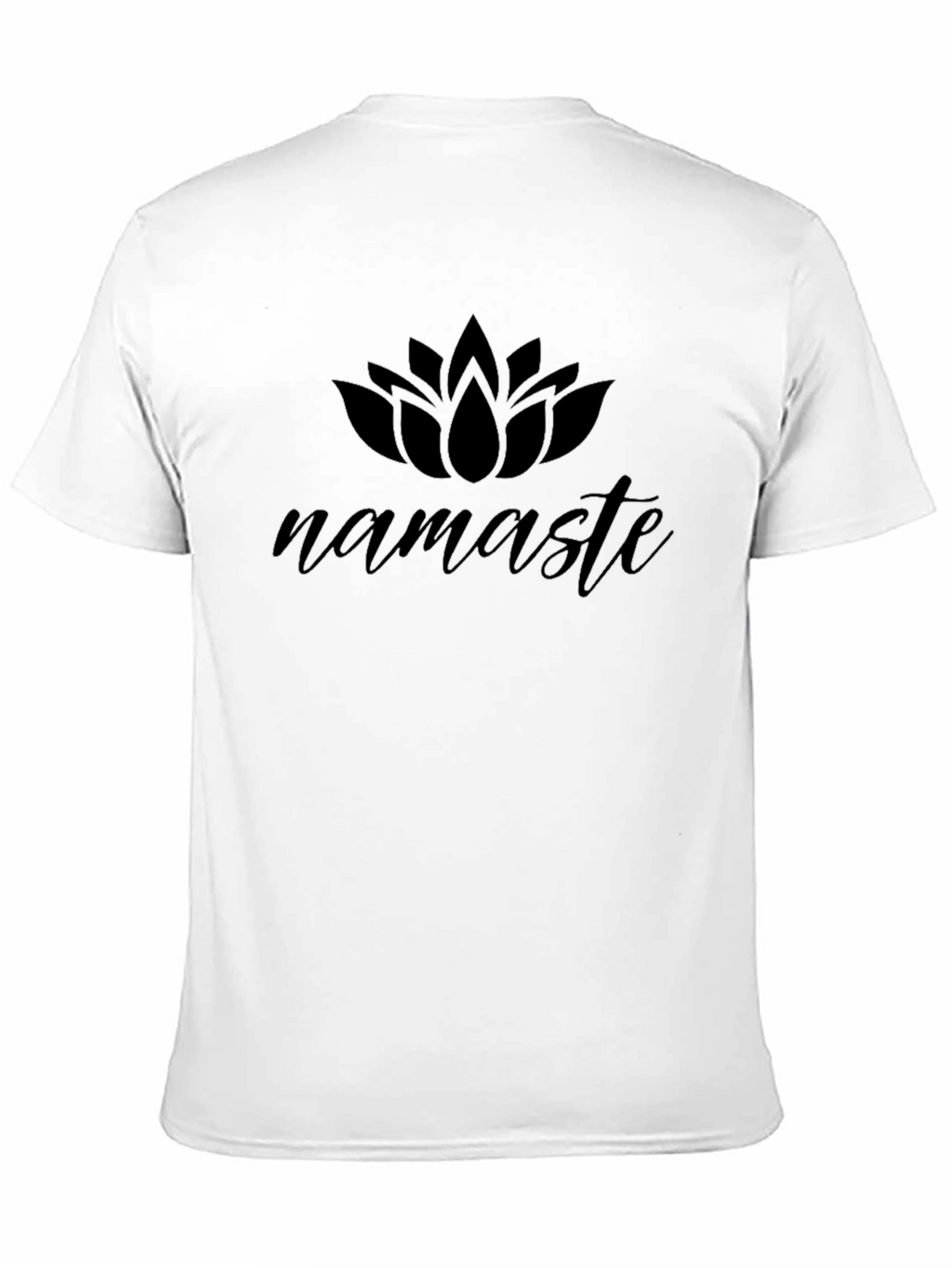 Namaste Lotus Graphic Tee - Black Cotton Comfort