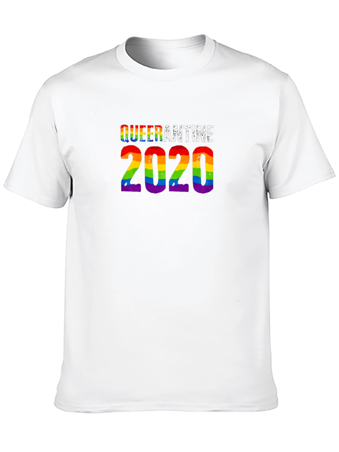 Queerantine 2020 T-Shirt - Pride Rainbow Design