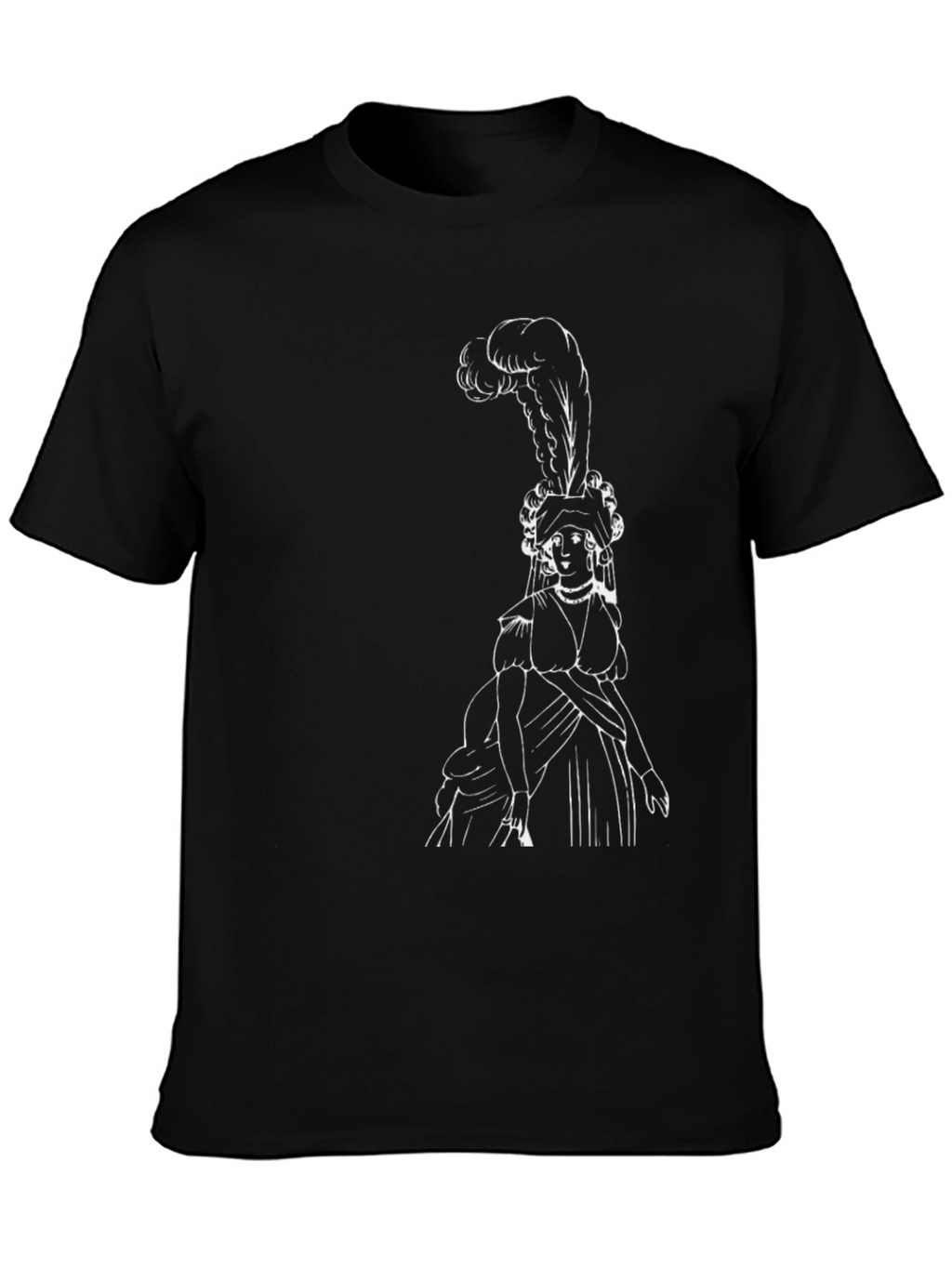 Elegant Lady Graphic Tee - Classic Black