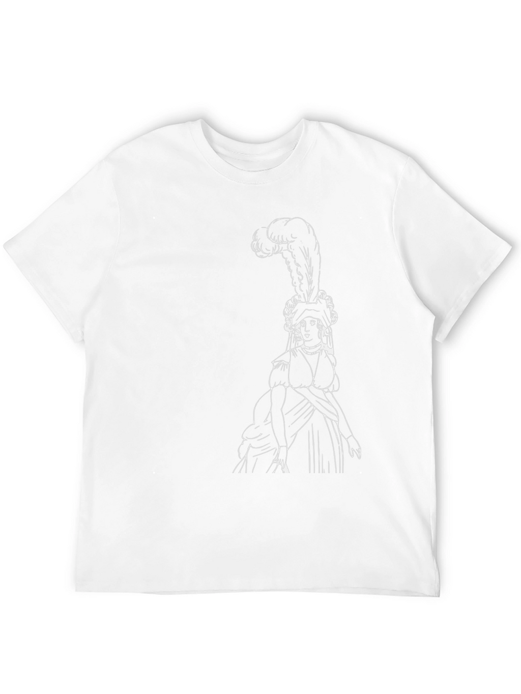 Elegant Lady Graphic Tee - Classic Black