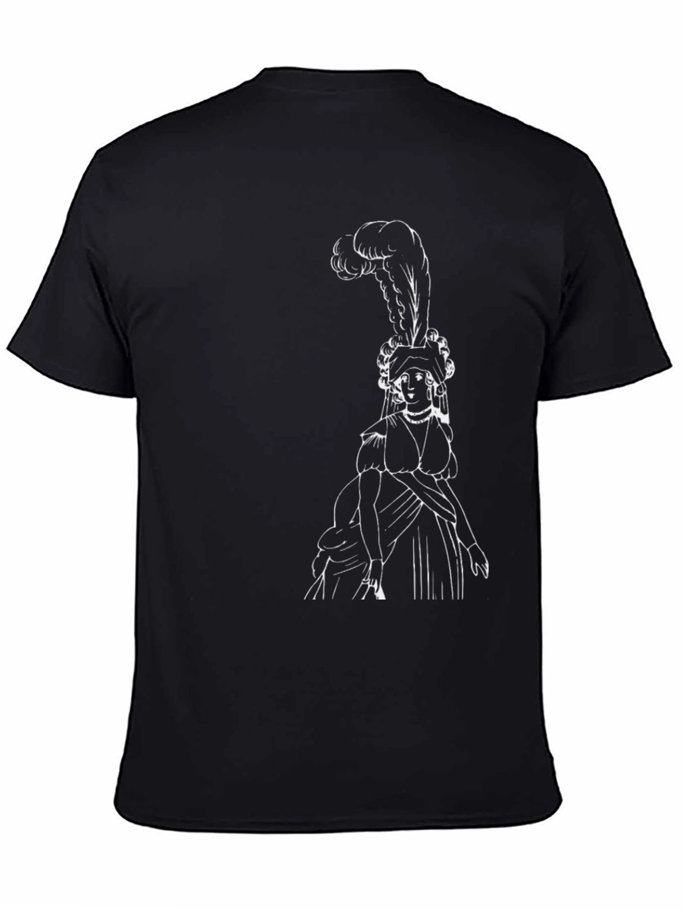 Elegant Lady Graphic Tee - Classic Black