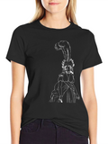 Elegant Lady Graphic Tee - Classic Black