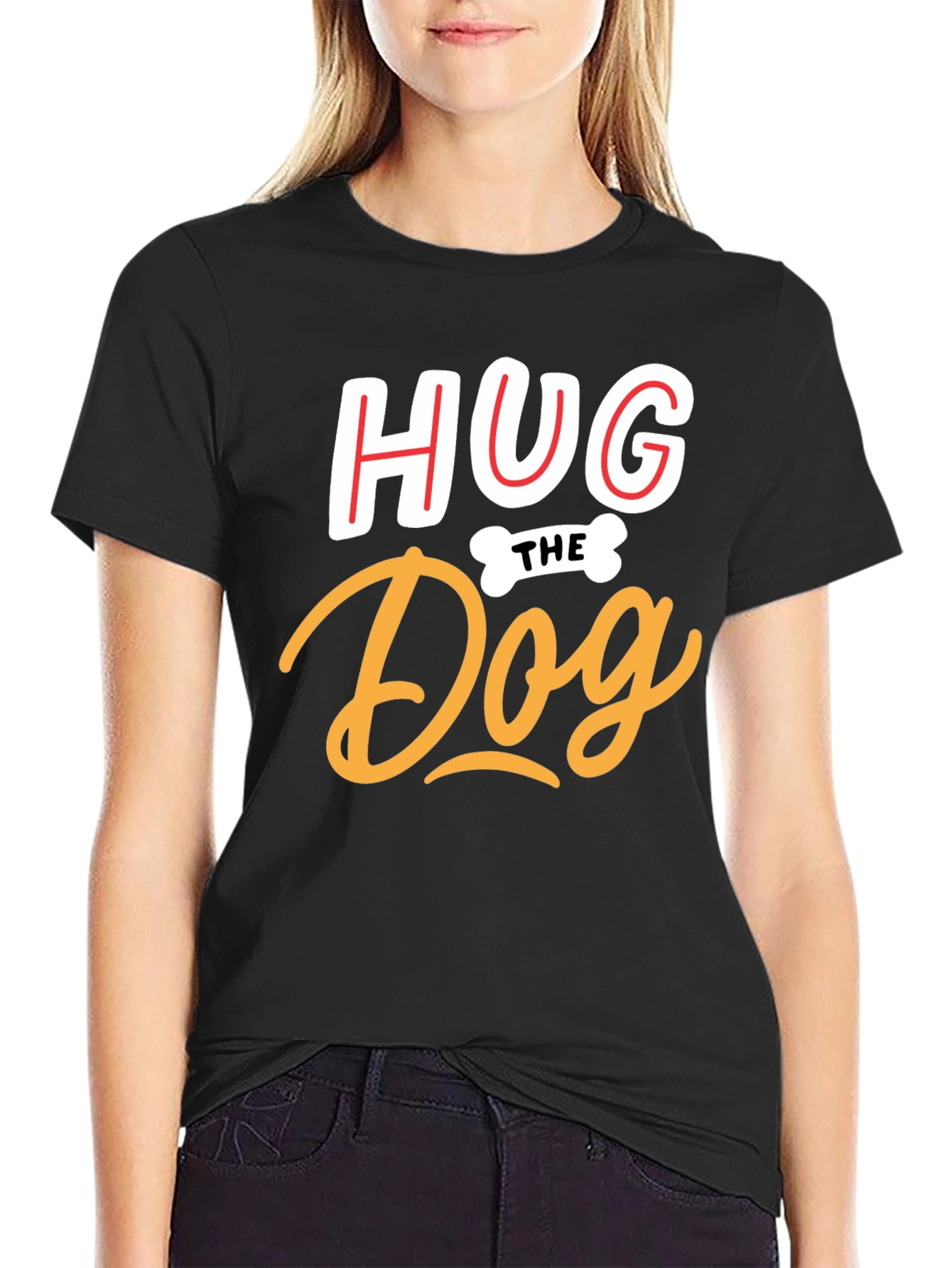 Hug The Dog Graphic T-Shirt