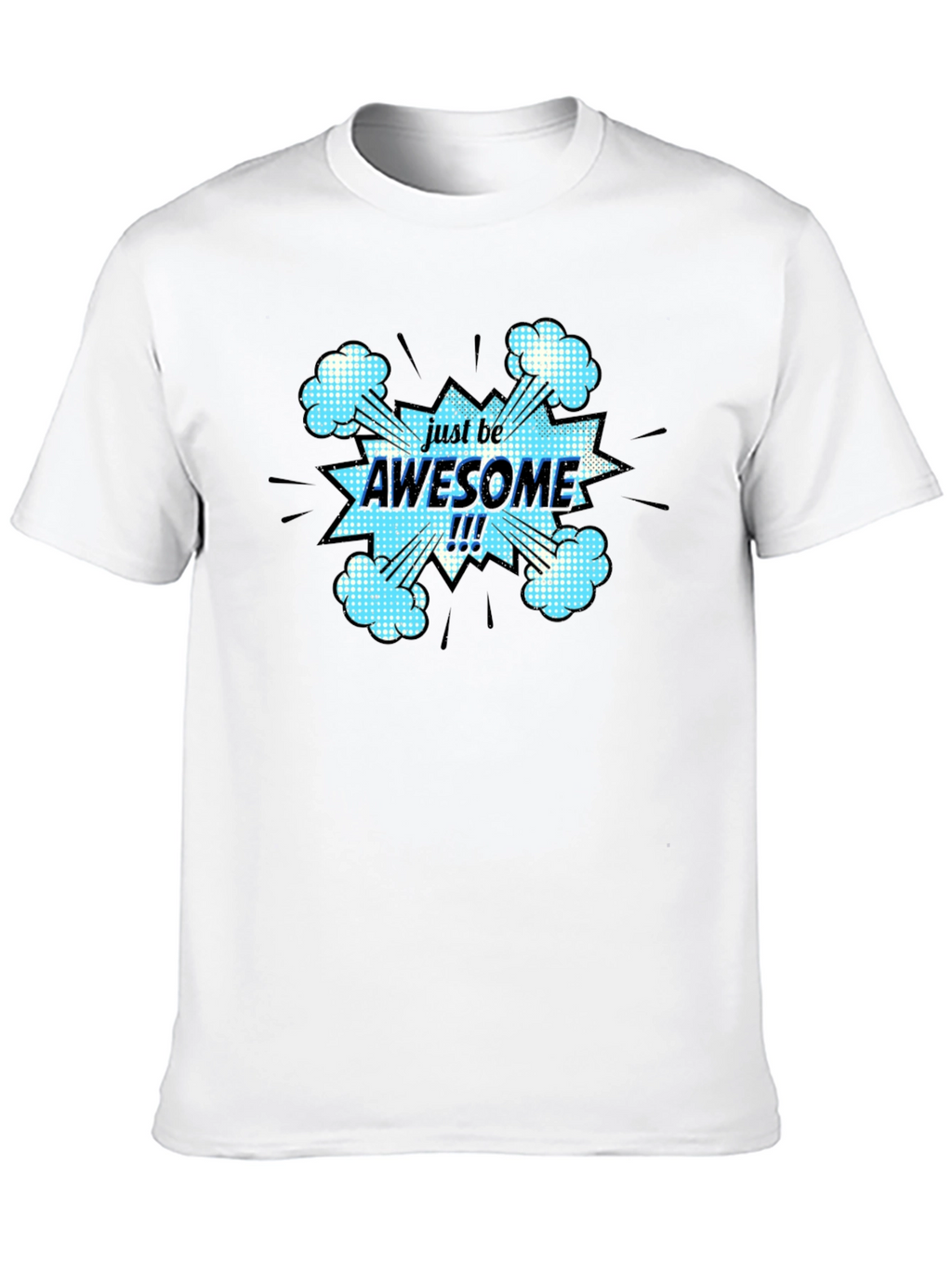 Just Be Awesome Black Graphic T-Shirt