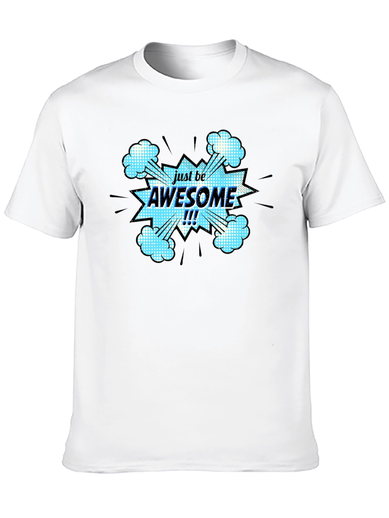 Just Be Awesome Black Graphic T-Shirt