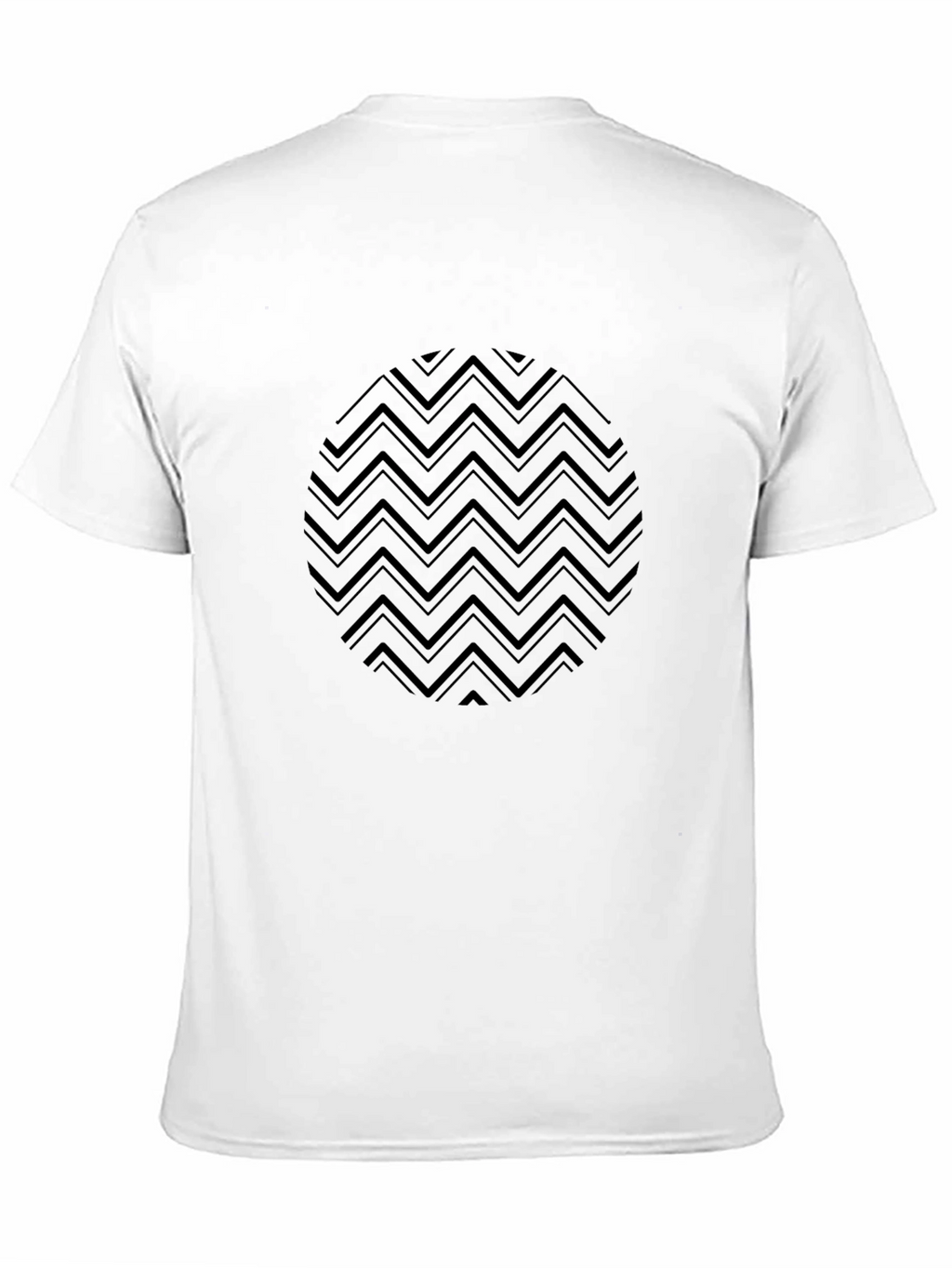 Modern Black T-Shirt with Geometric Circle Design