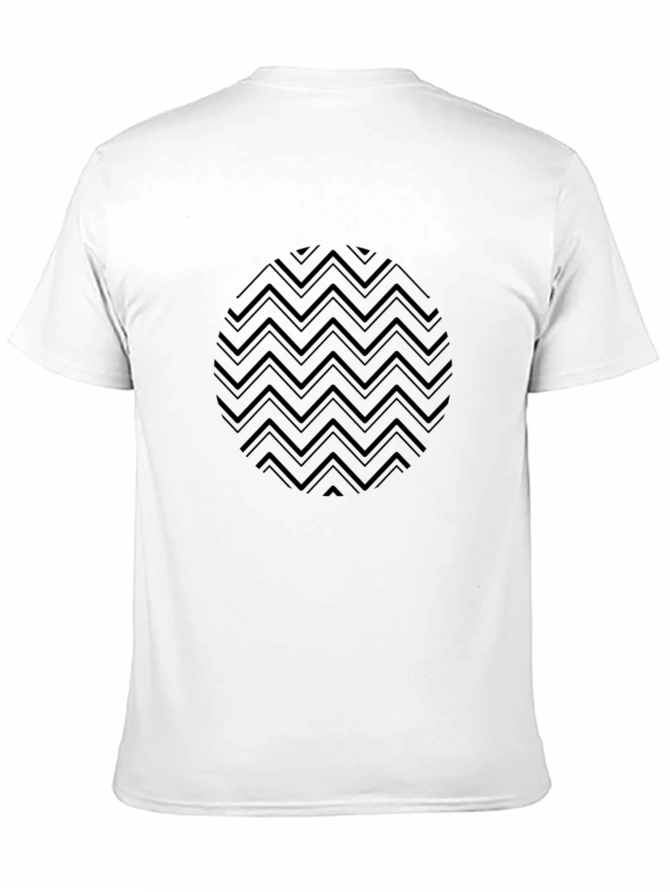 Modern Black T-Shirt with Geometric Circle Design