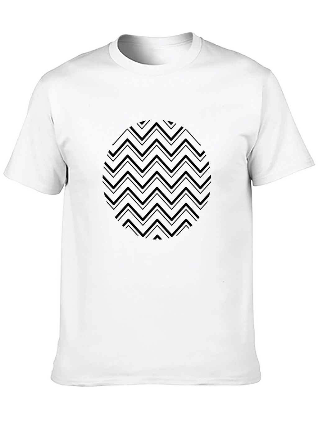 Modern Black T-Shirt with Geometric Circle Design