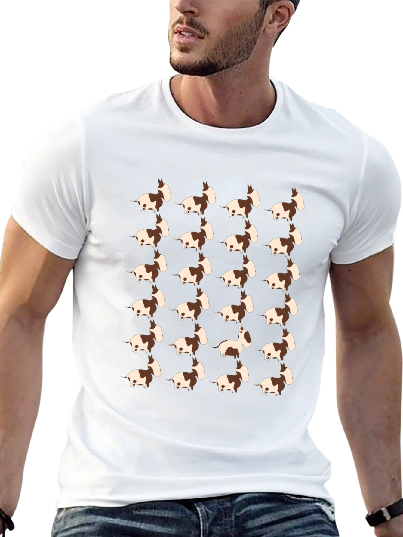 Dachshund Dog Pattern T-Shirt