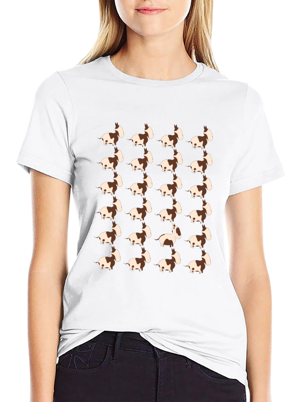 Dachshund Dog Pattern T-Shirt