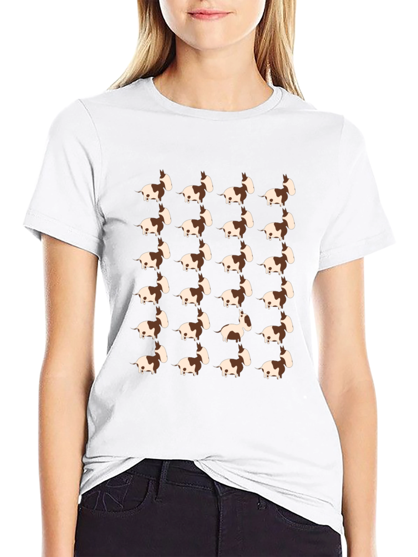 Dachshund Dog Pattern T-Shirt