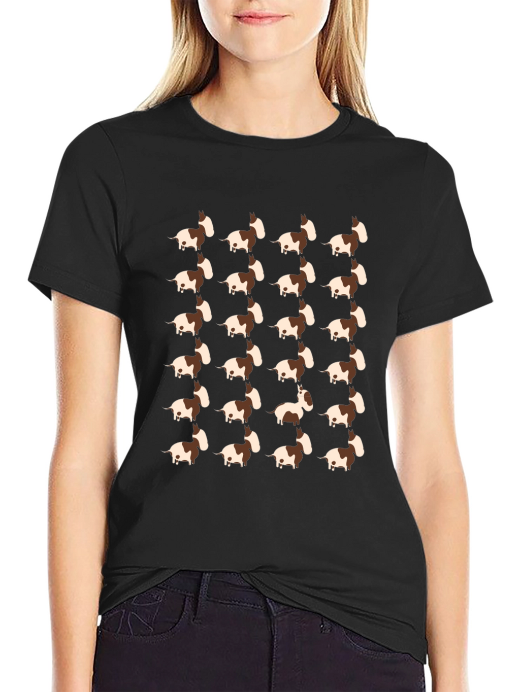 Dachshund Dog Pattern T-Shirt