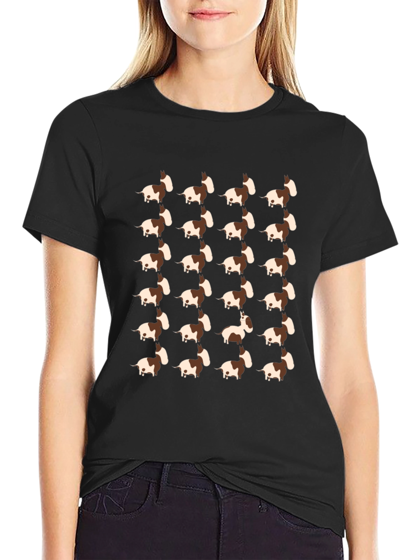 Dachshund Dog Pattern T-Shirt