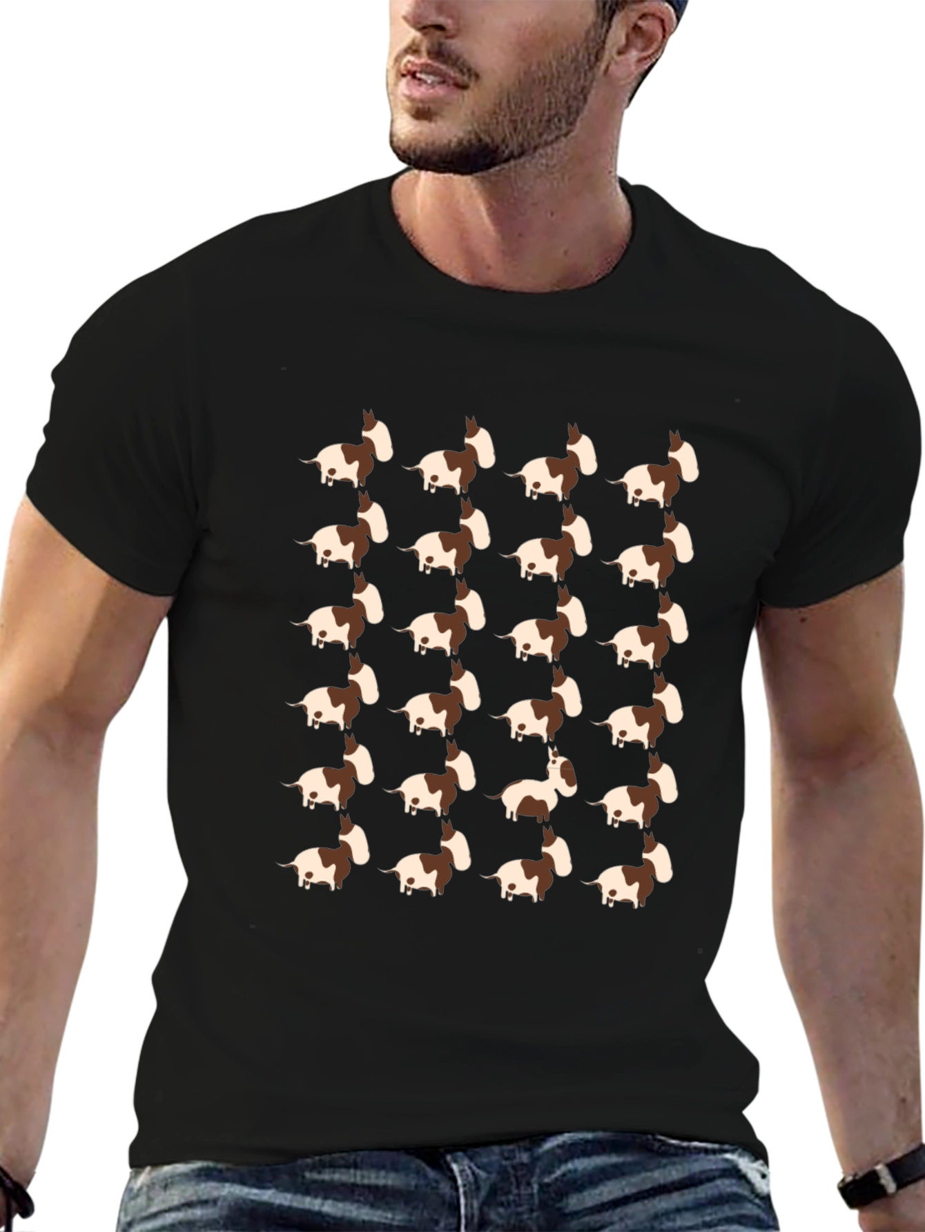 Dachshund Dog Pattern T-Shirt
