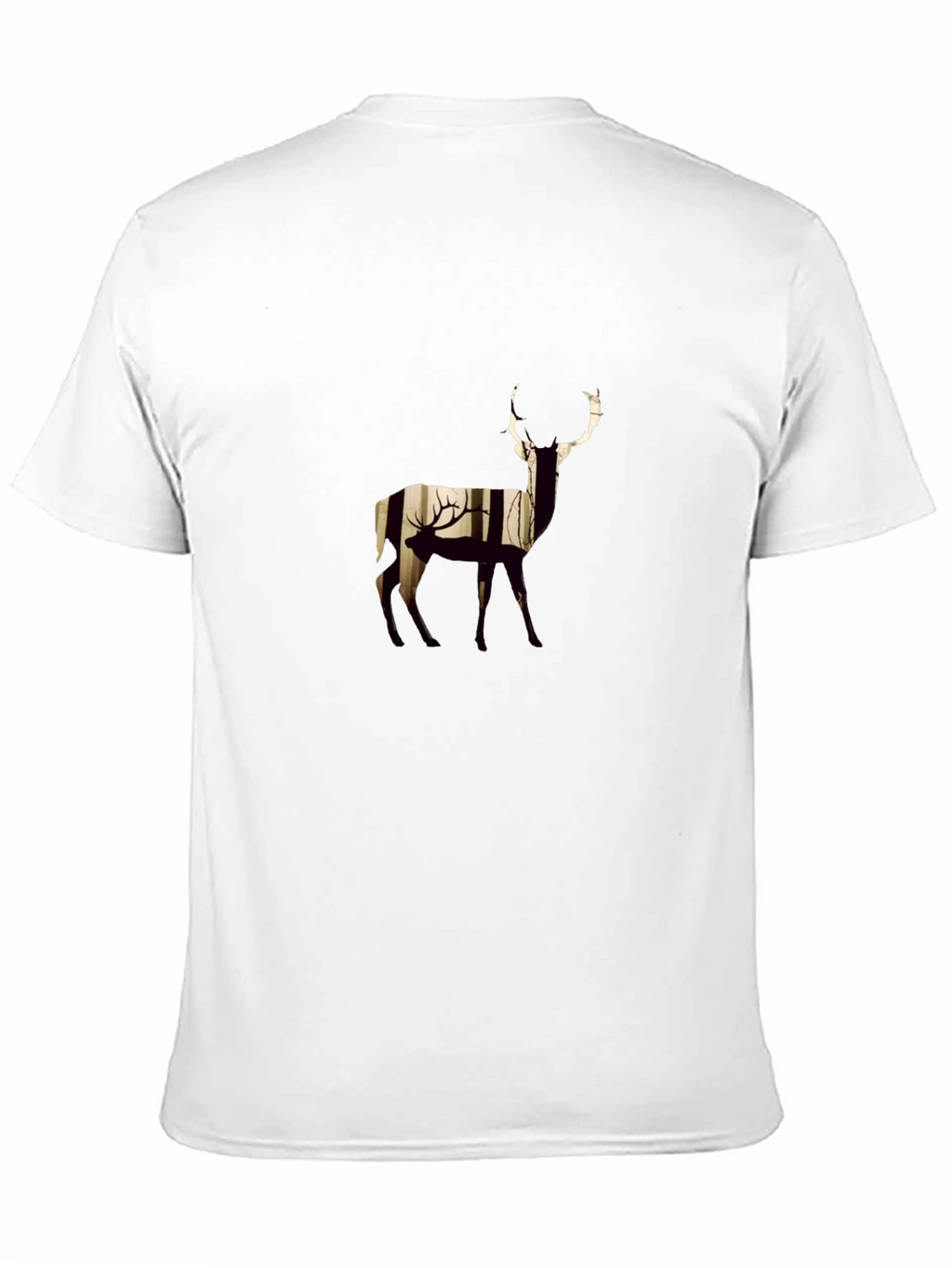 Deer Silhouette Graphic Black T-Shirt