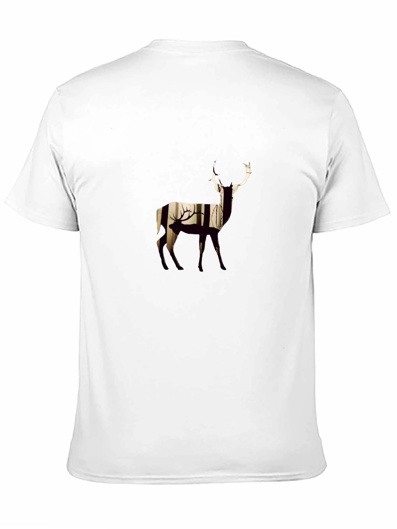 Deer Silhouette Graphic Black T-Shirt