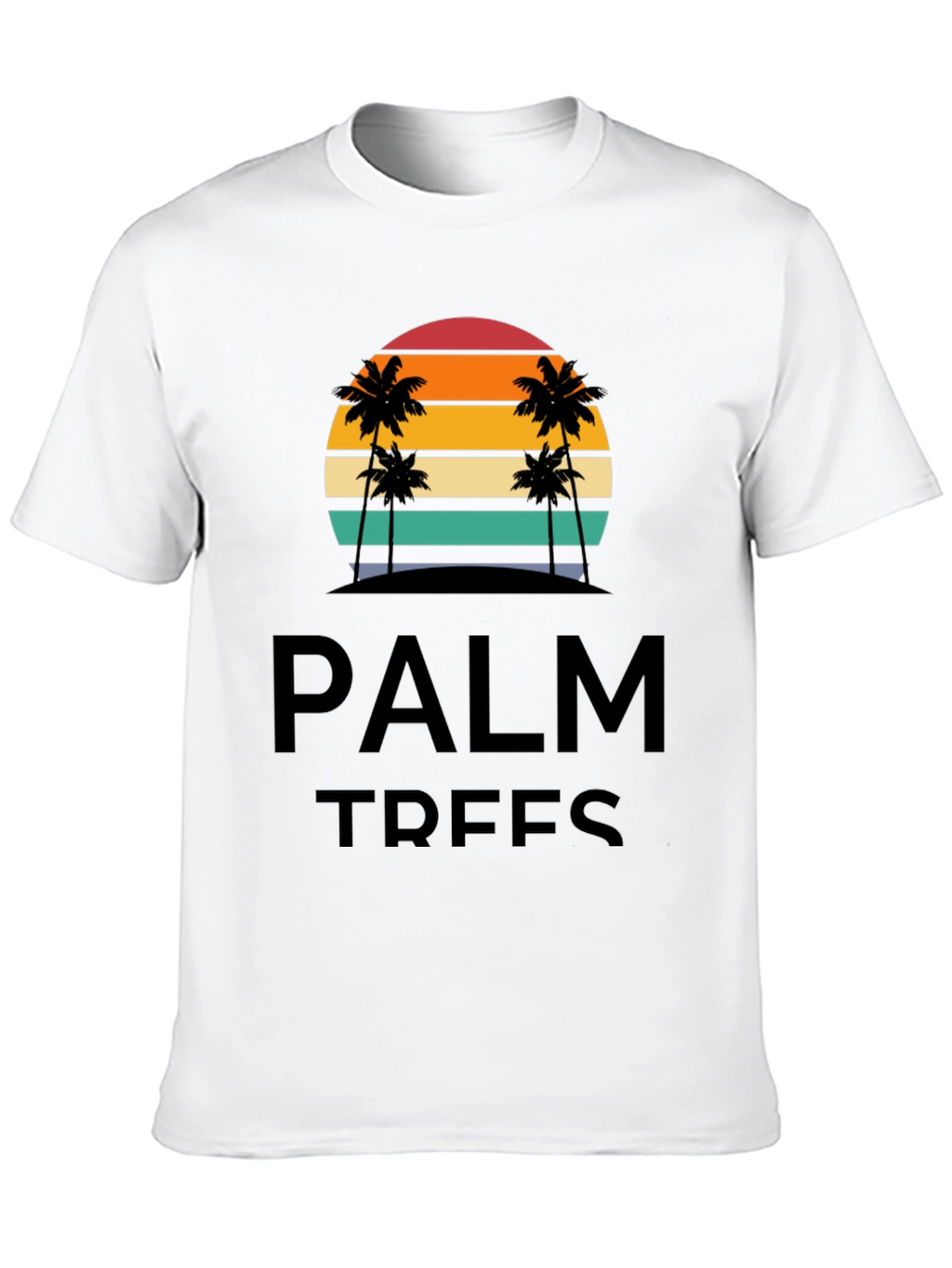 Palm Trees Graphic T-Shirt - Retro Sunset Design