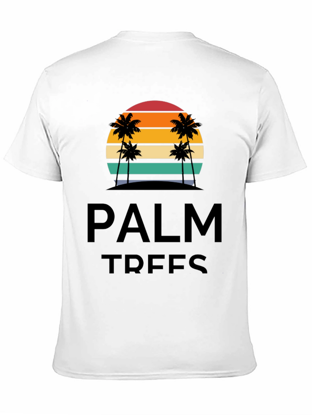 Palm Trees Graphic T-Shirt - Retro Sunset Design