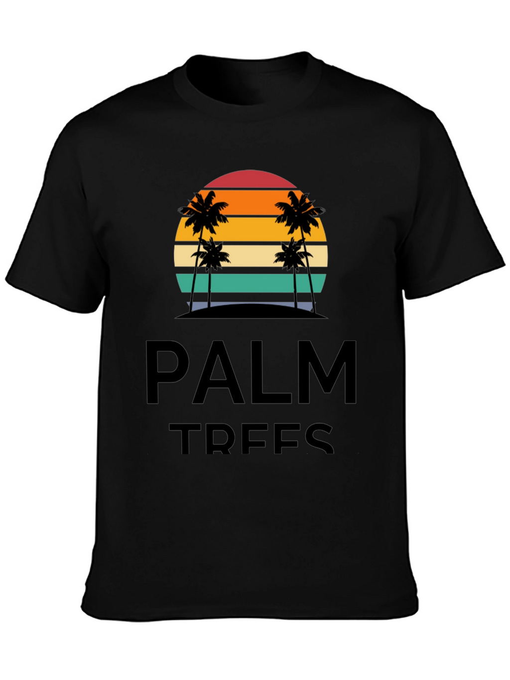 Palm Trees Graphic T-Shirt - Retro Sunset Design