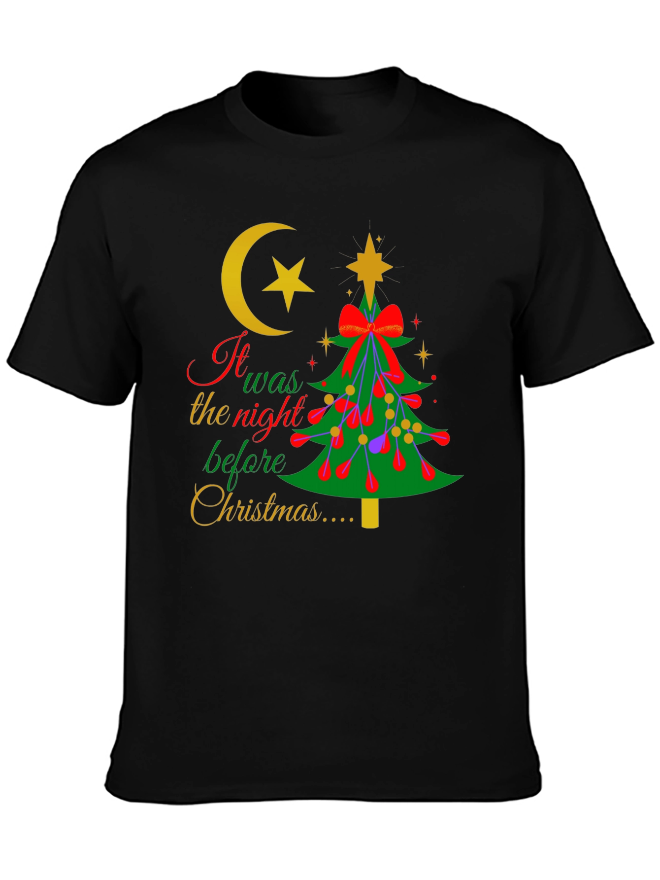 Novelty It Was The Night Before Christmas T-Shirt