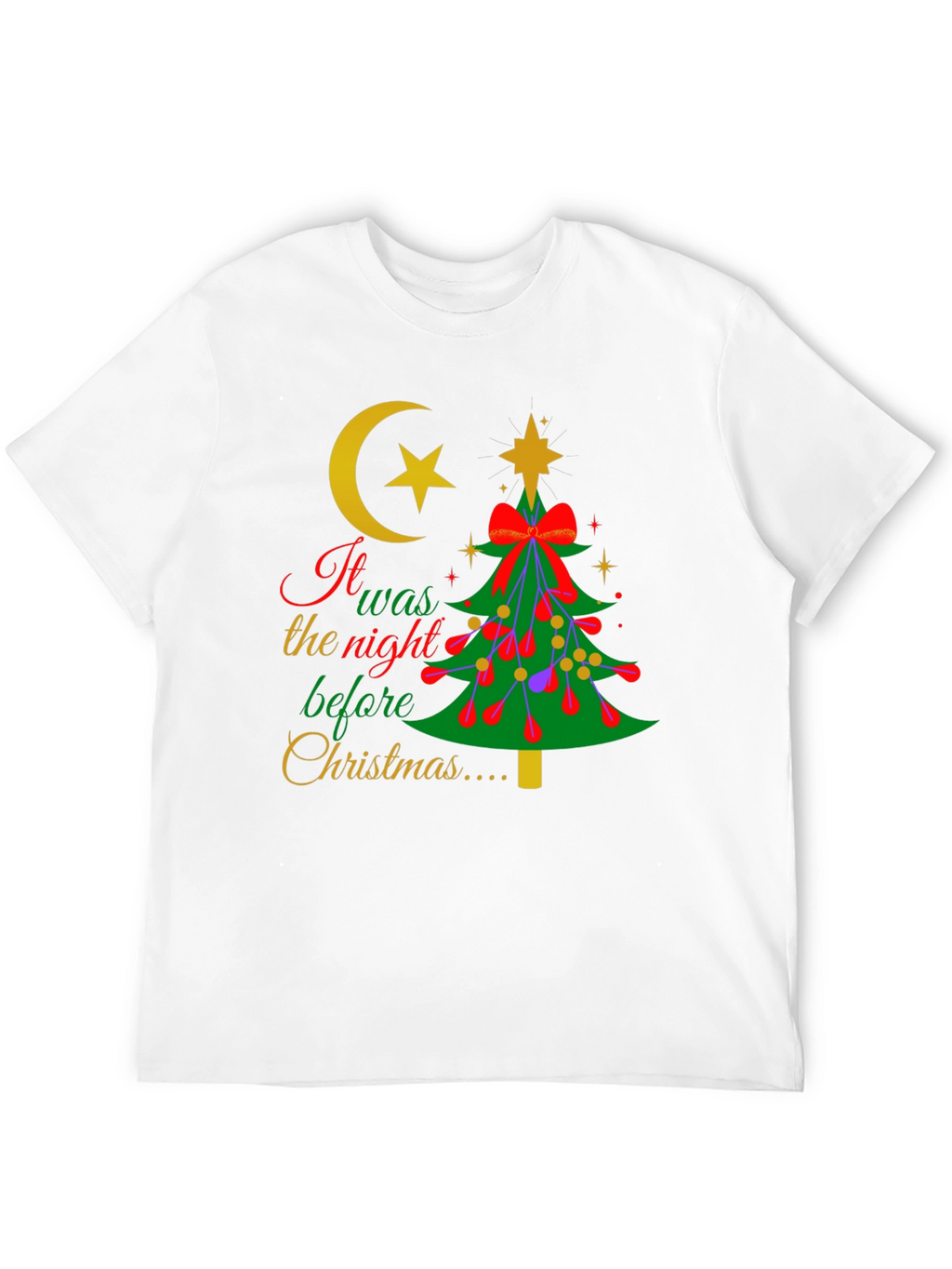 Novelty It Was The Night Before Christmas T-Shirt