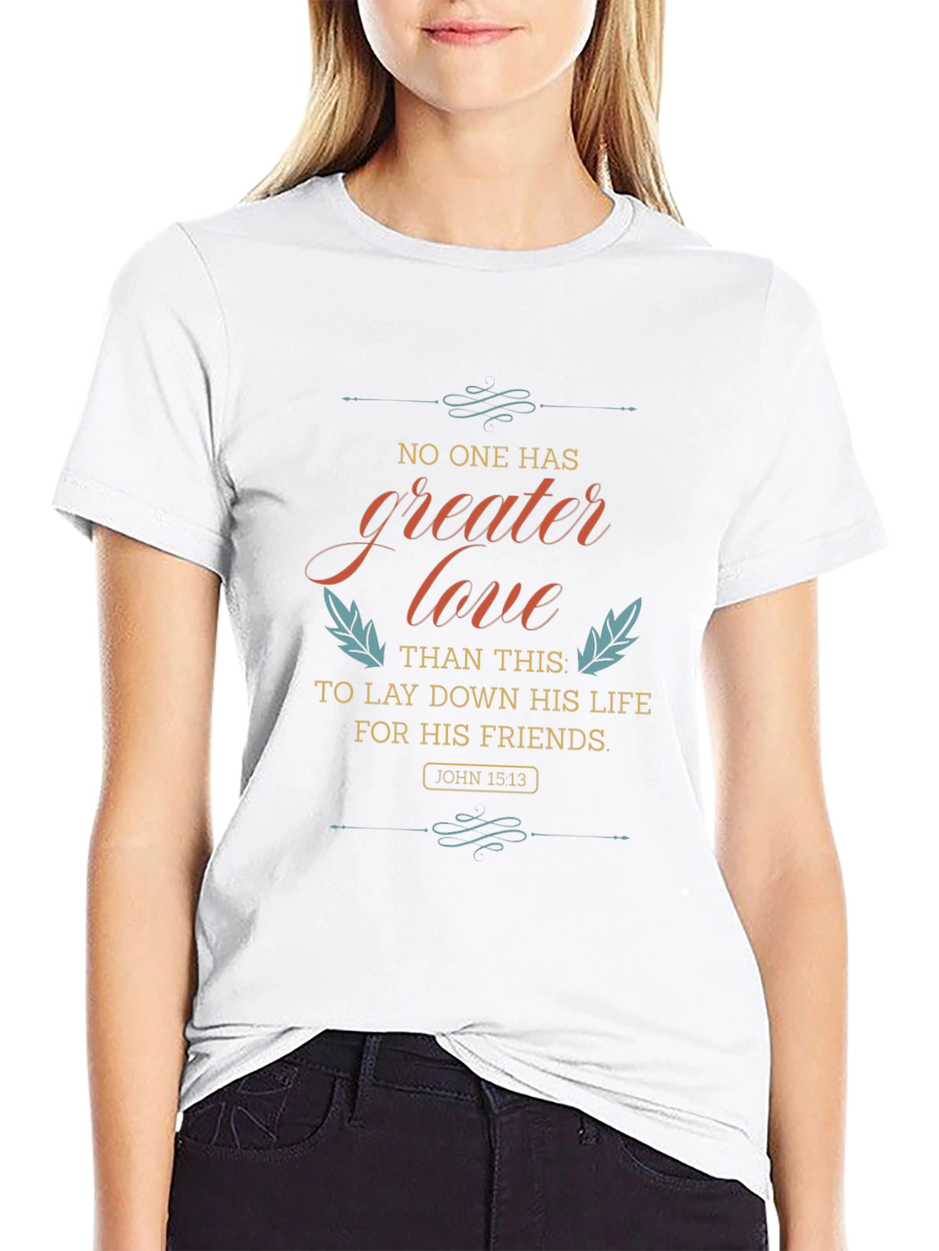 Inspirational Christian T-Shirt: No Greater Love