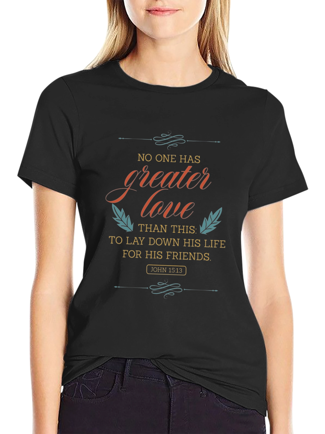 Inspirational Christian T-Shirt: No Greater Love