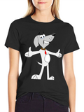 Funny Cartoon Dog T-Shirt - Black Graphic Tee
