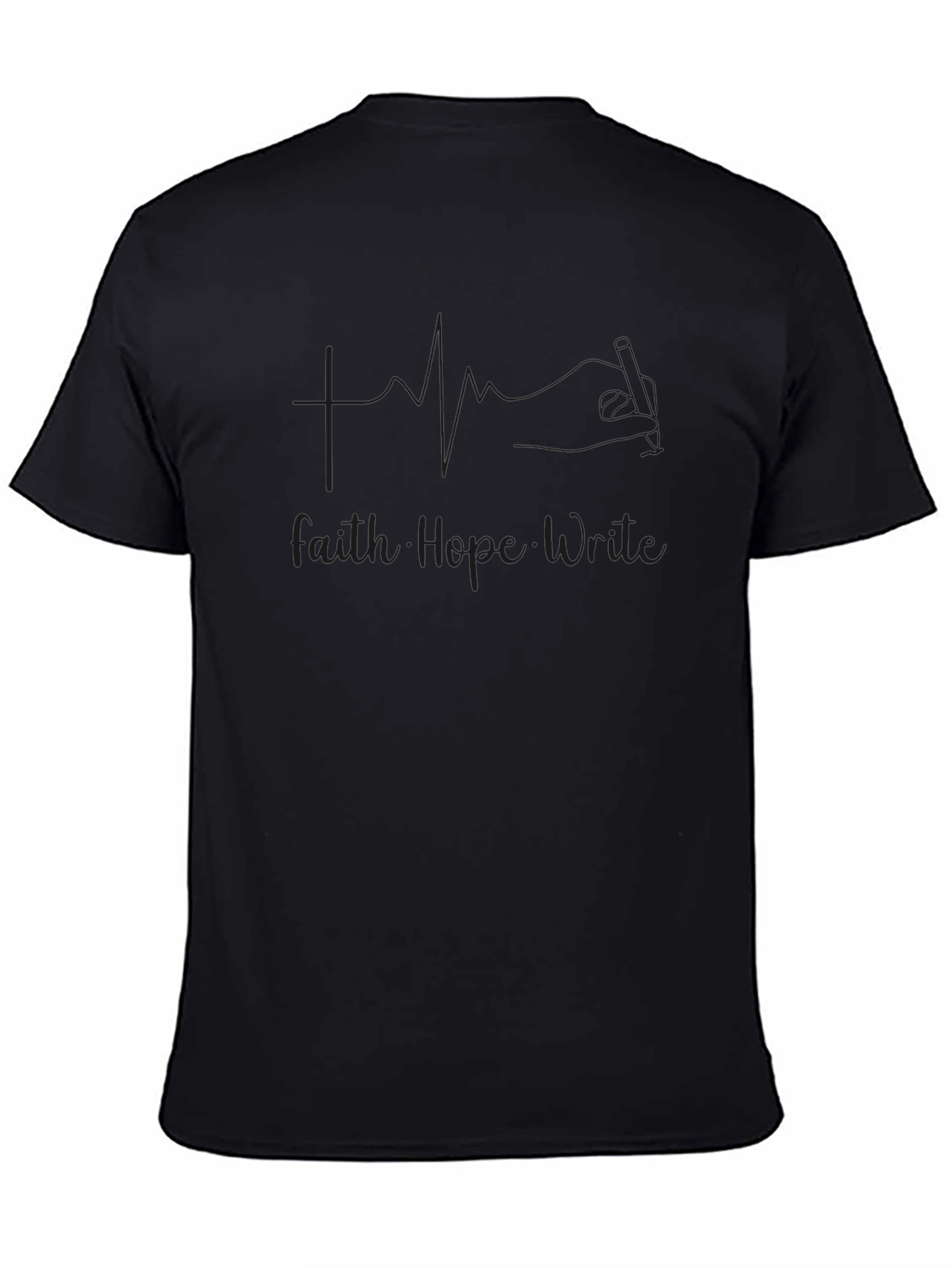 Faith Hope Write Black T-Shirt