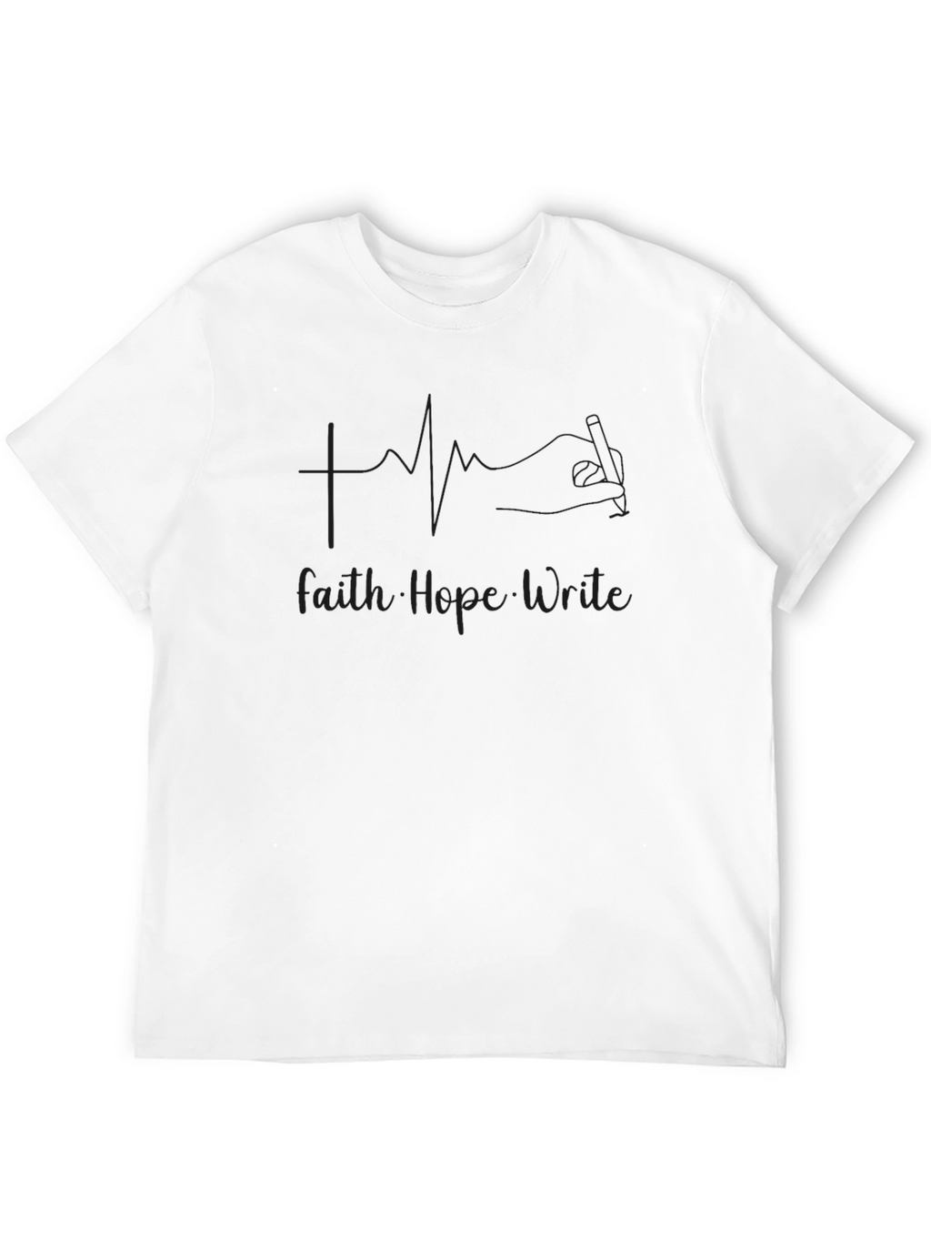 Faith Hope Write Black T-Shirt