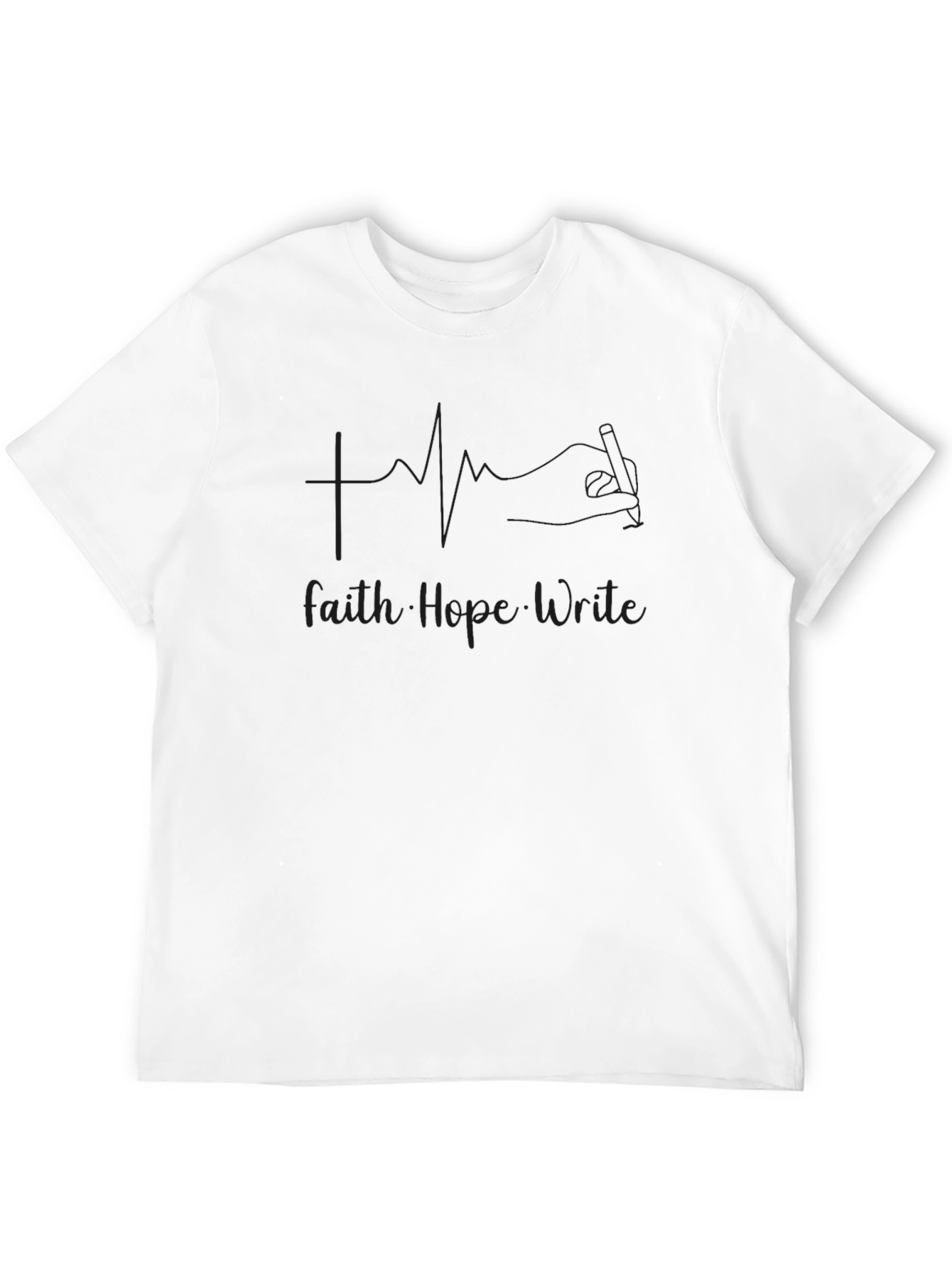 Faith Hope Write Black T-Shirt