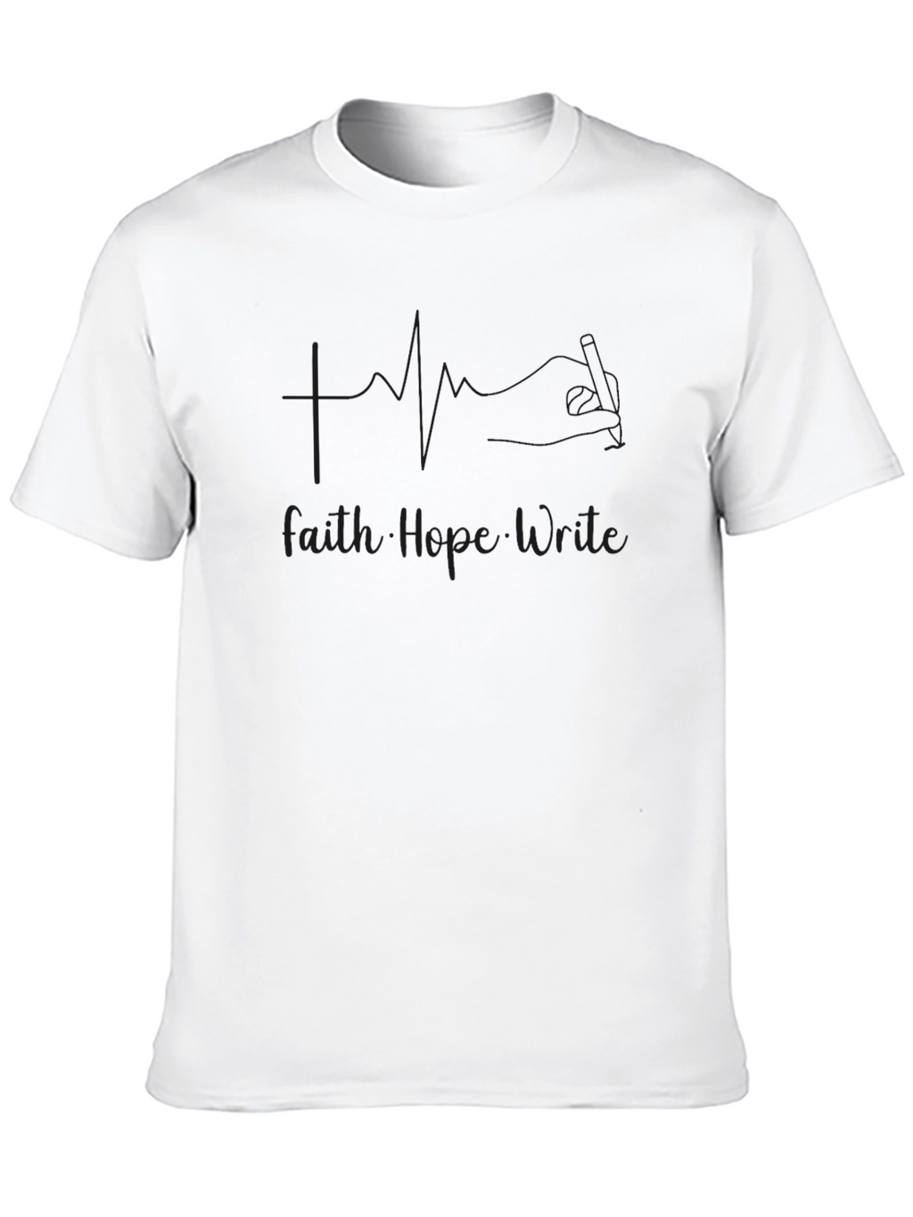 Faith Hope Write Black T-Shirt