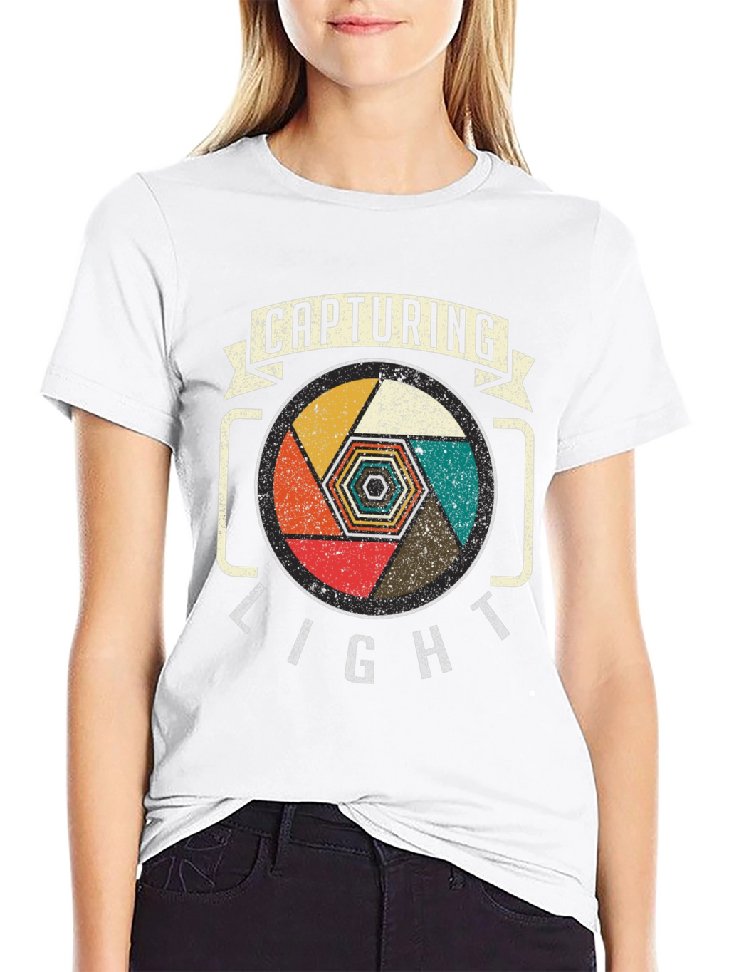 Capturing Light Camera Lens Graphic Tee - Black