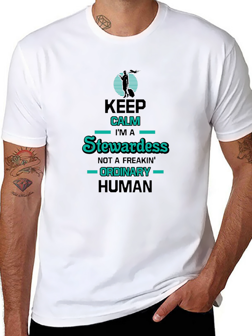 Keep Calm Im a Stewardess Graphic Tee