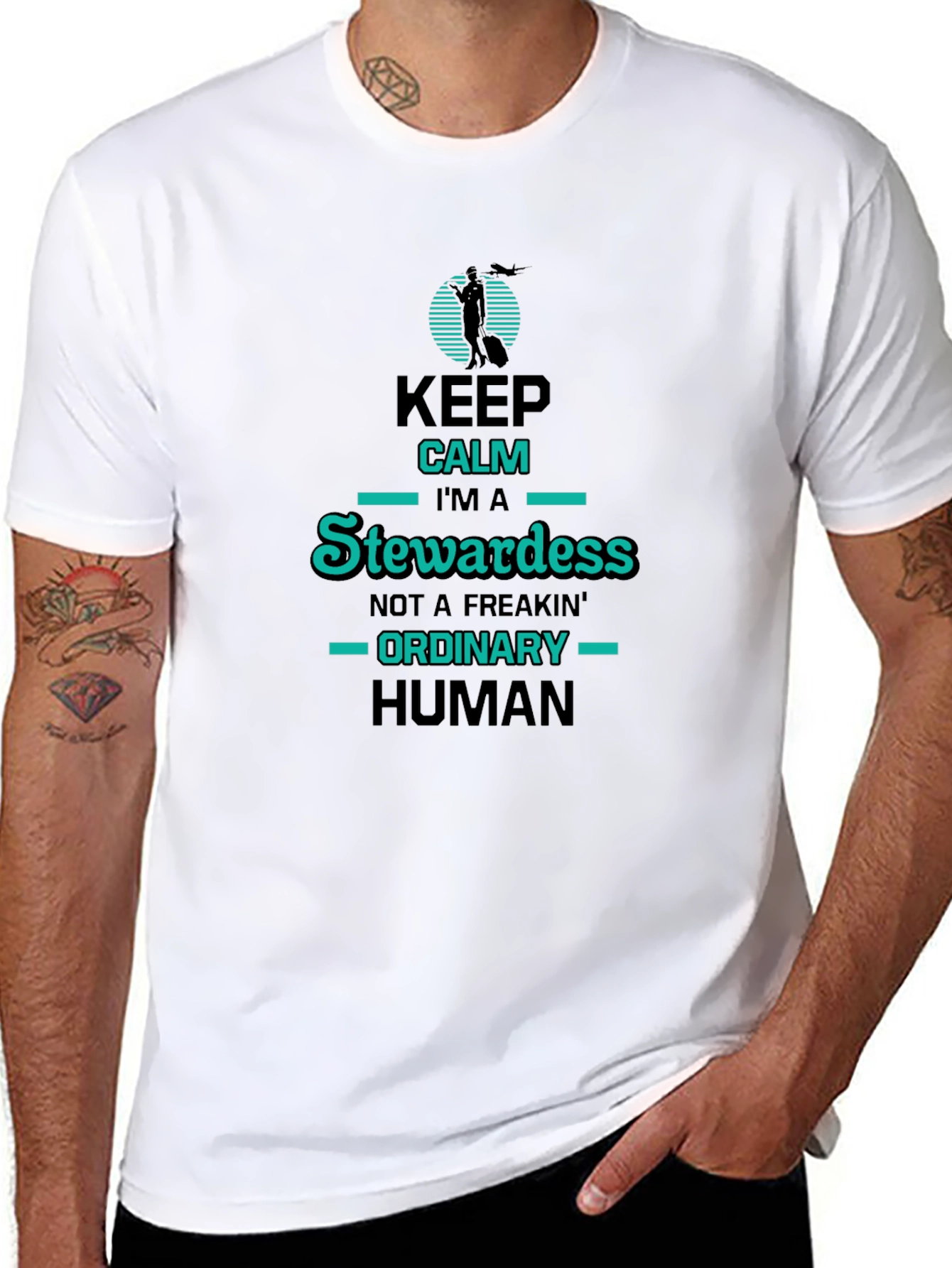 Keep Calm Im a Stewardess Graphic Tee