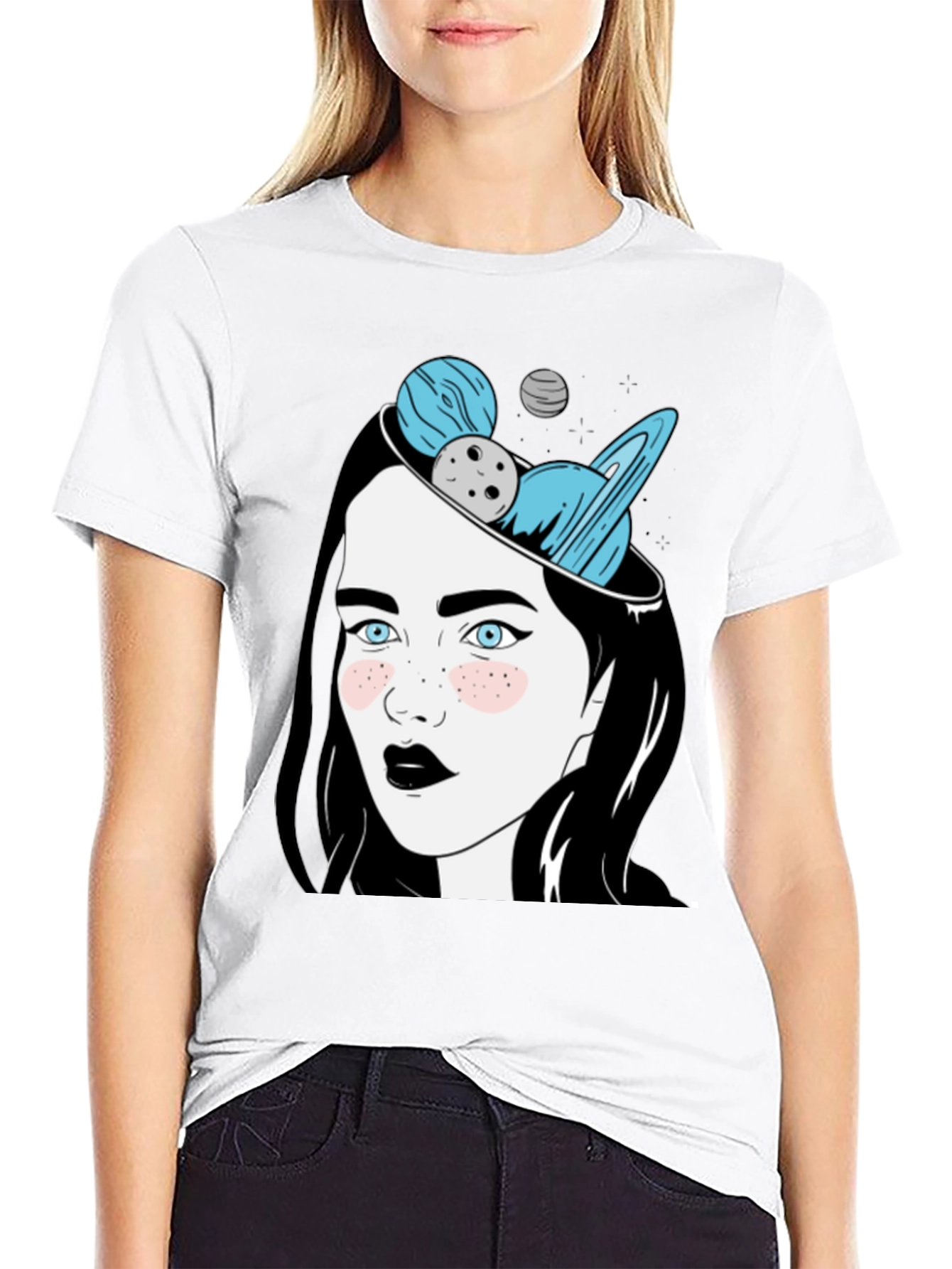 Cosmic Dreamer Graphic T-Shirt - Unisex Black Tee
