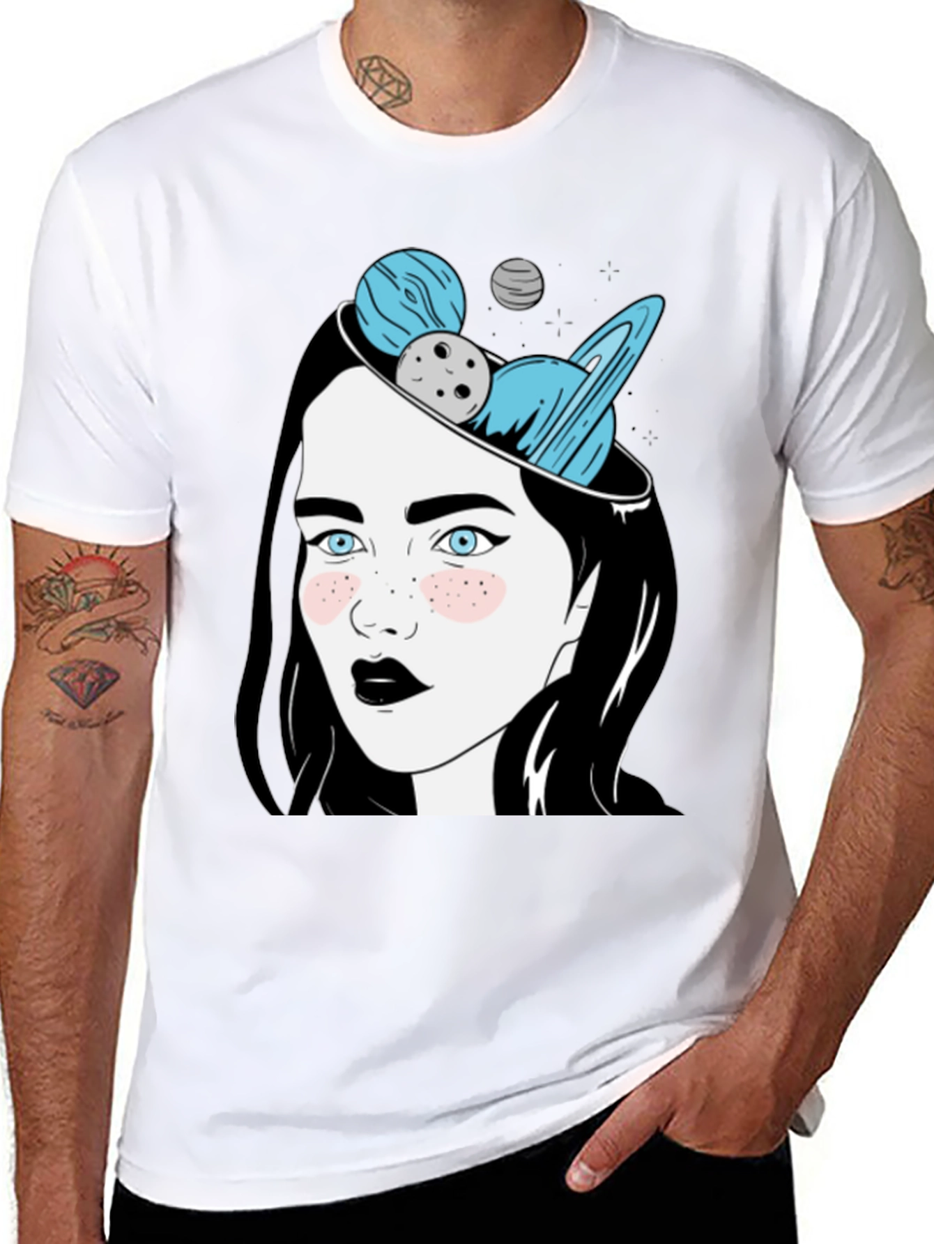 Cosmic Dreamer Graphic T-Shirt - Unisex Black Tee