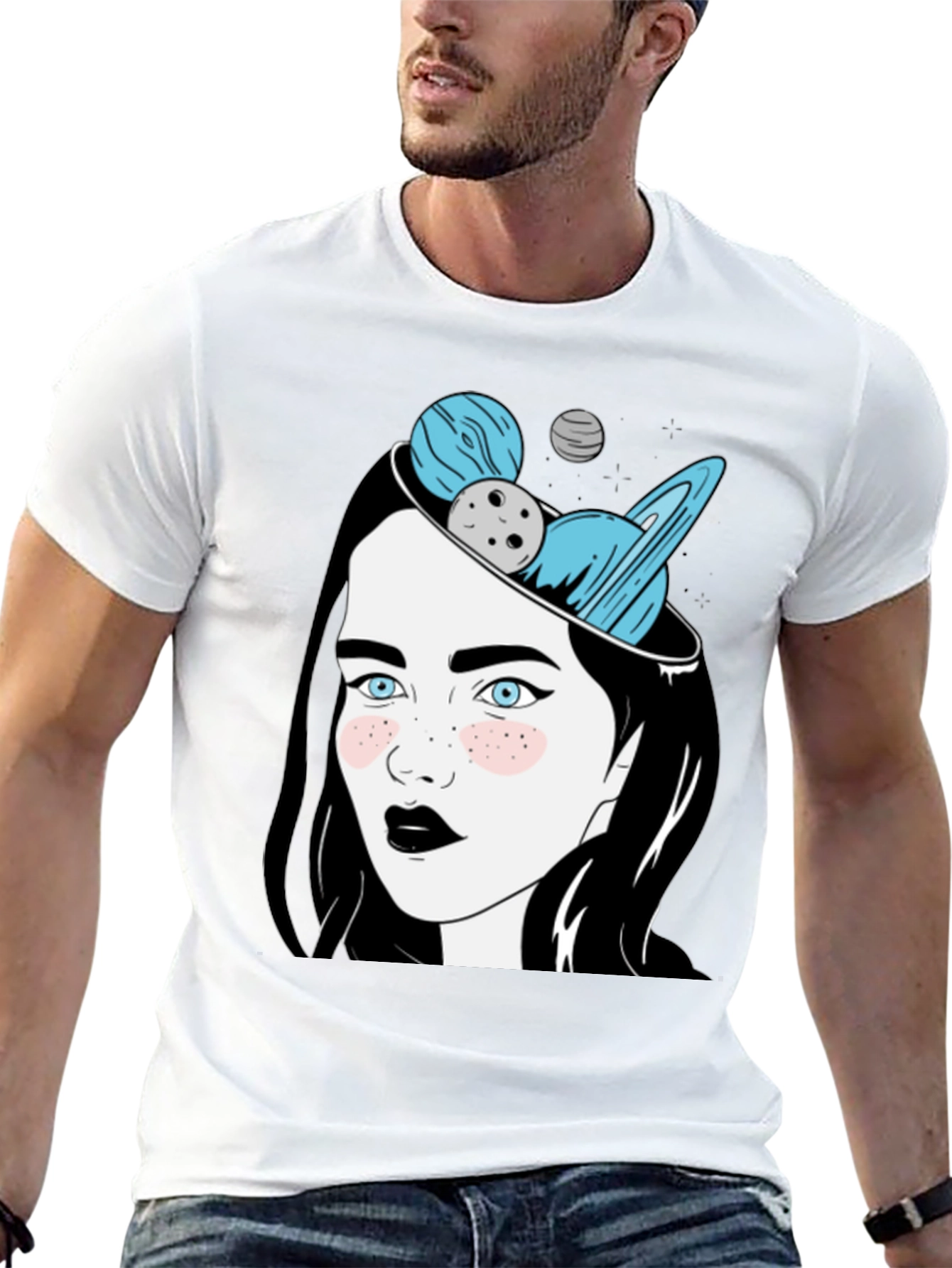Cosmic Dreamer Graphic T-Shirt - Unisex Black Tee