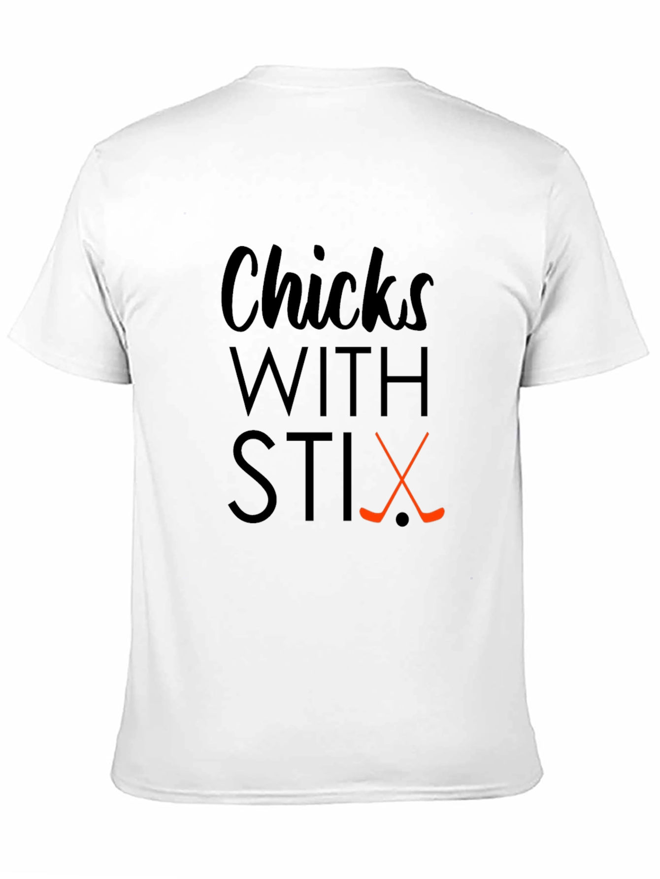 Chicks With Stix Hockey T-Shirt - Black
