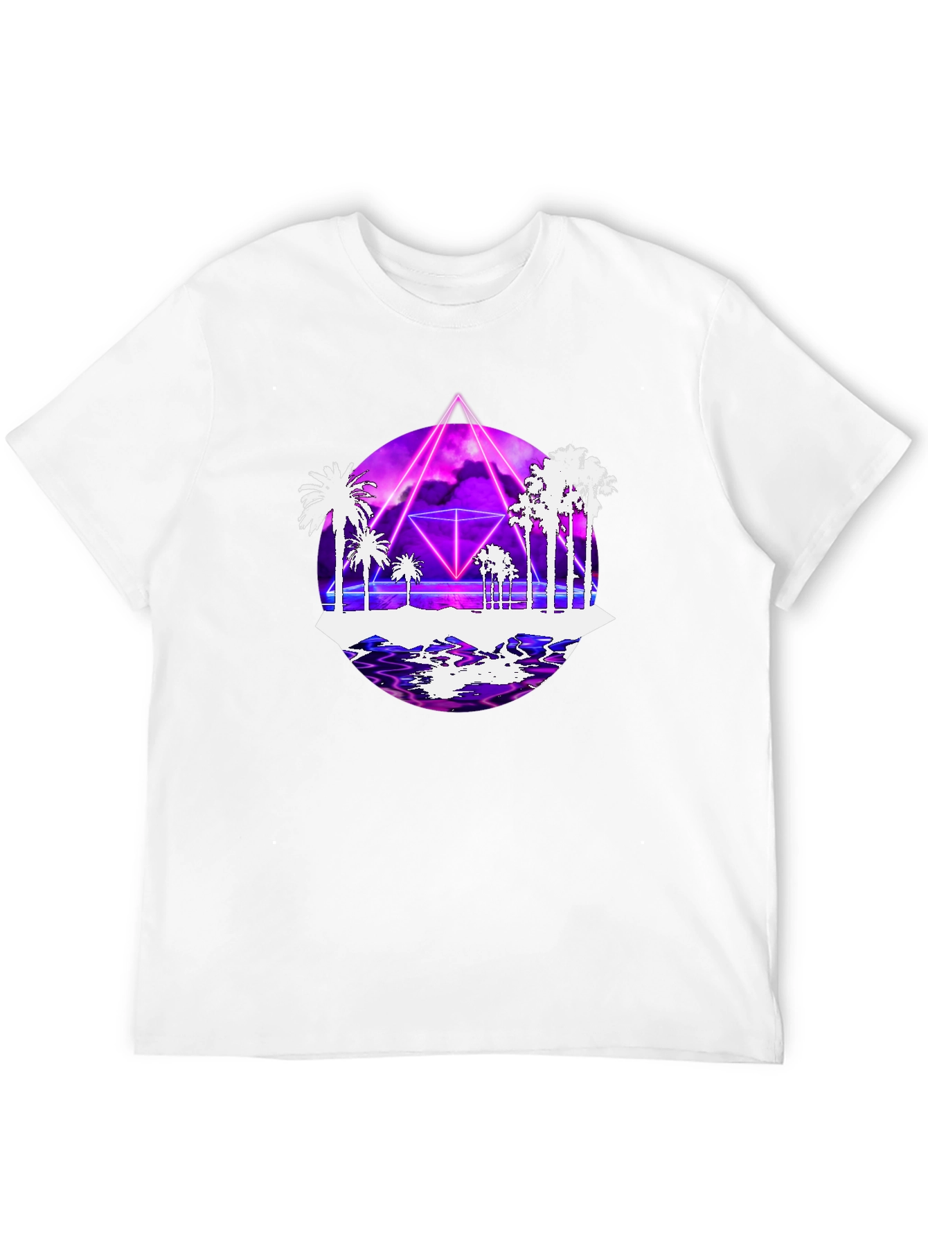 Retro Wave Tee: Synthwave Palm Tree Design