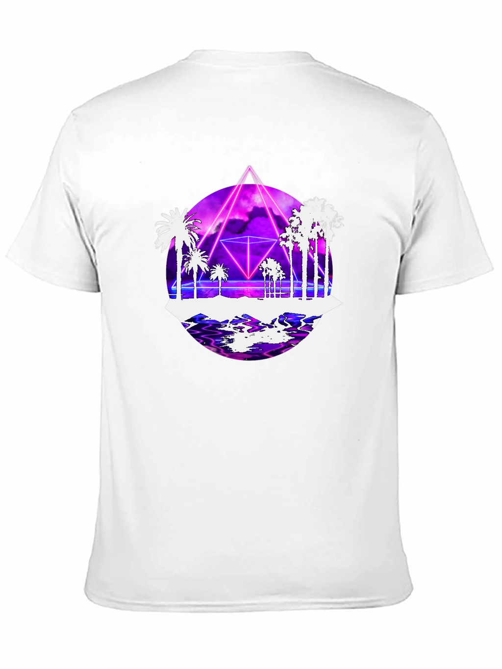Retro Wave Tee: Synthwave Palm Tree Design