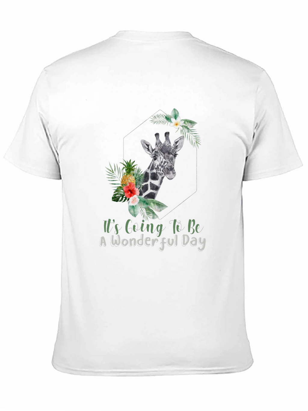 Giraffe Floral Mens T-Shirt