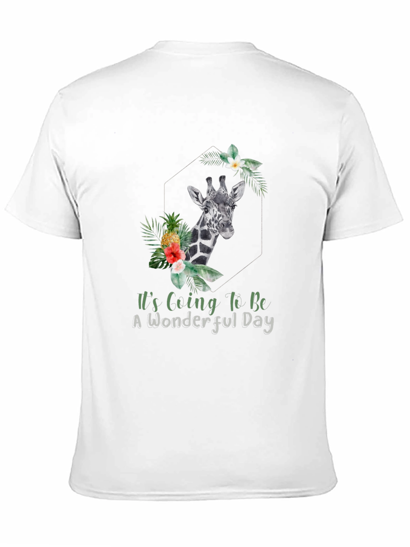 Giraffe Floral Mens T-Shirt
