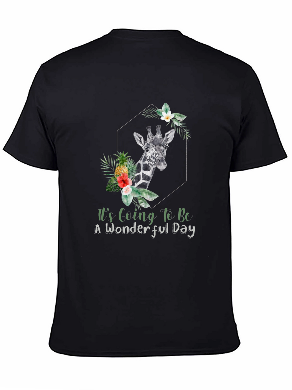 Giraffe Floral Mens T-Shirt
