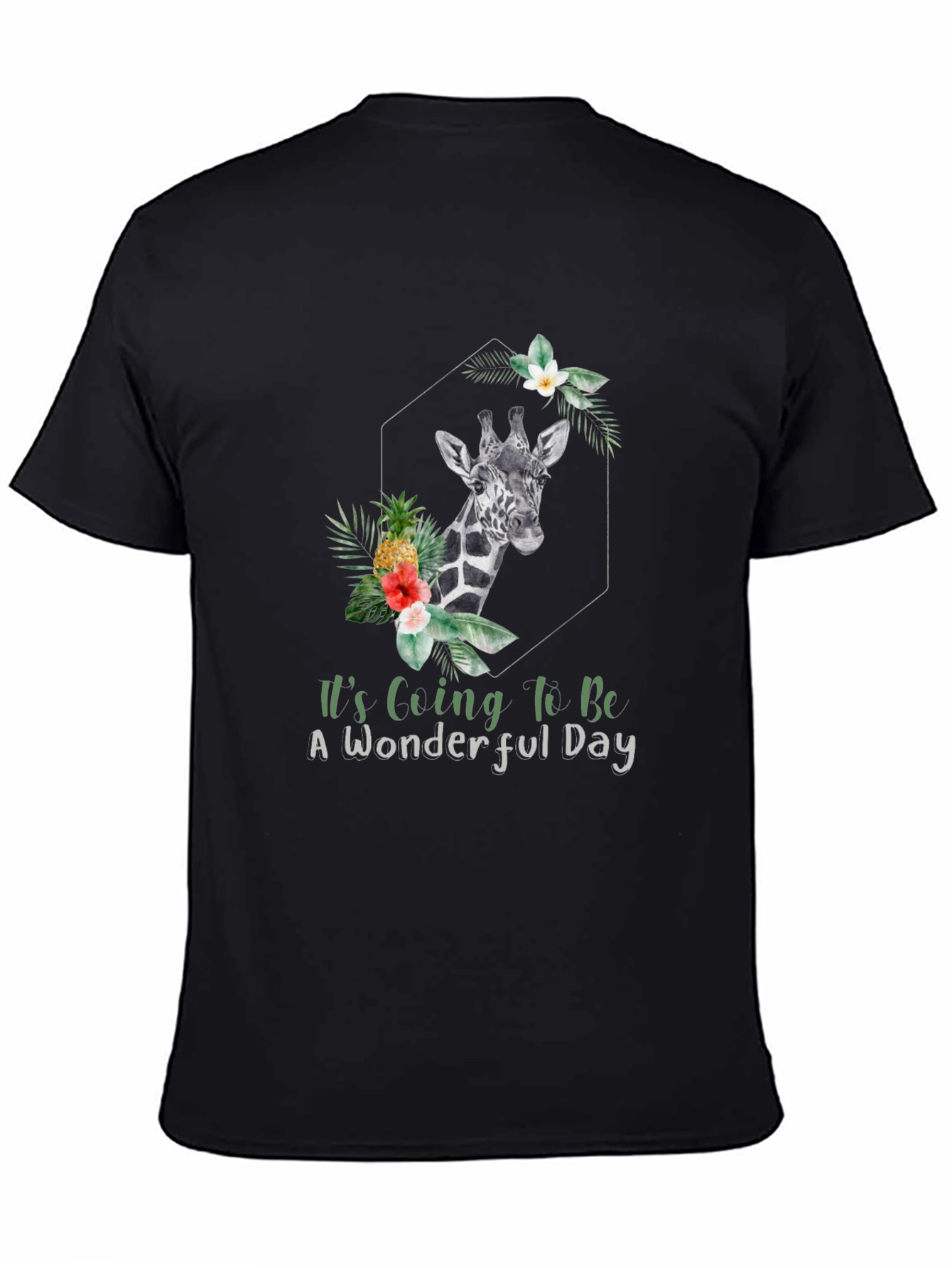 Giraffe Floral Mens T-Shirt