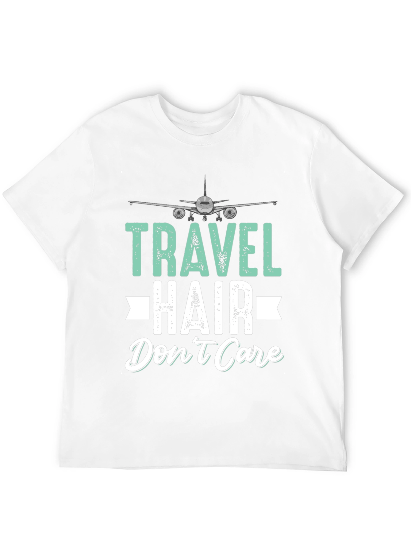 Travel Hair Dont Care Black Graphic T-Shirt